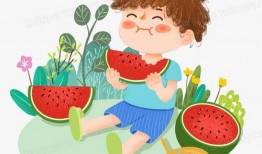 小孩吃瓜素材,小宝贝欢乐吃瓜记